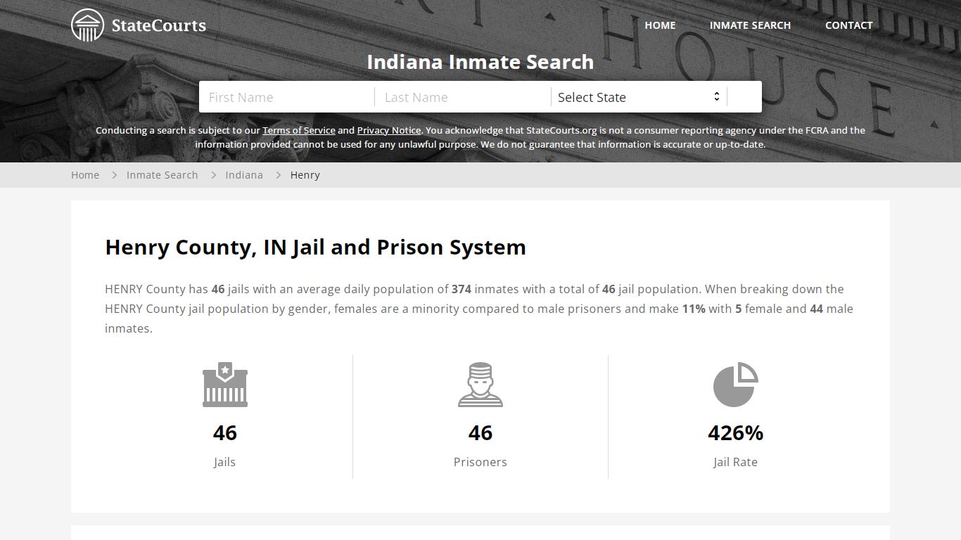 Henry County, IN Inmate Search - StateCourts