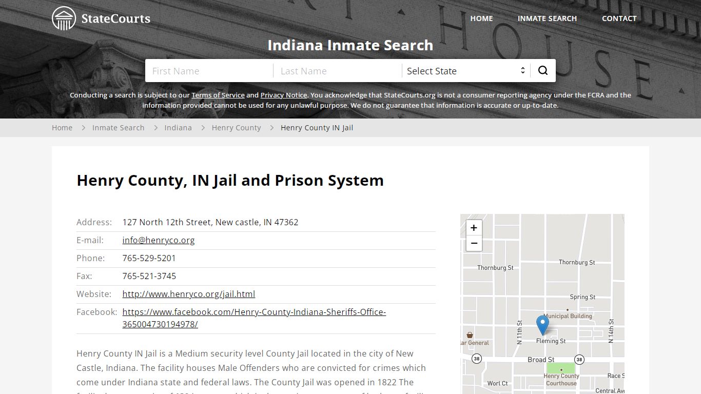 Henry County IN Jail Inmate Records Search, Indiana ...