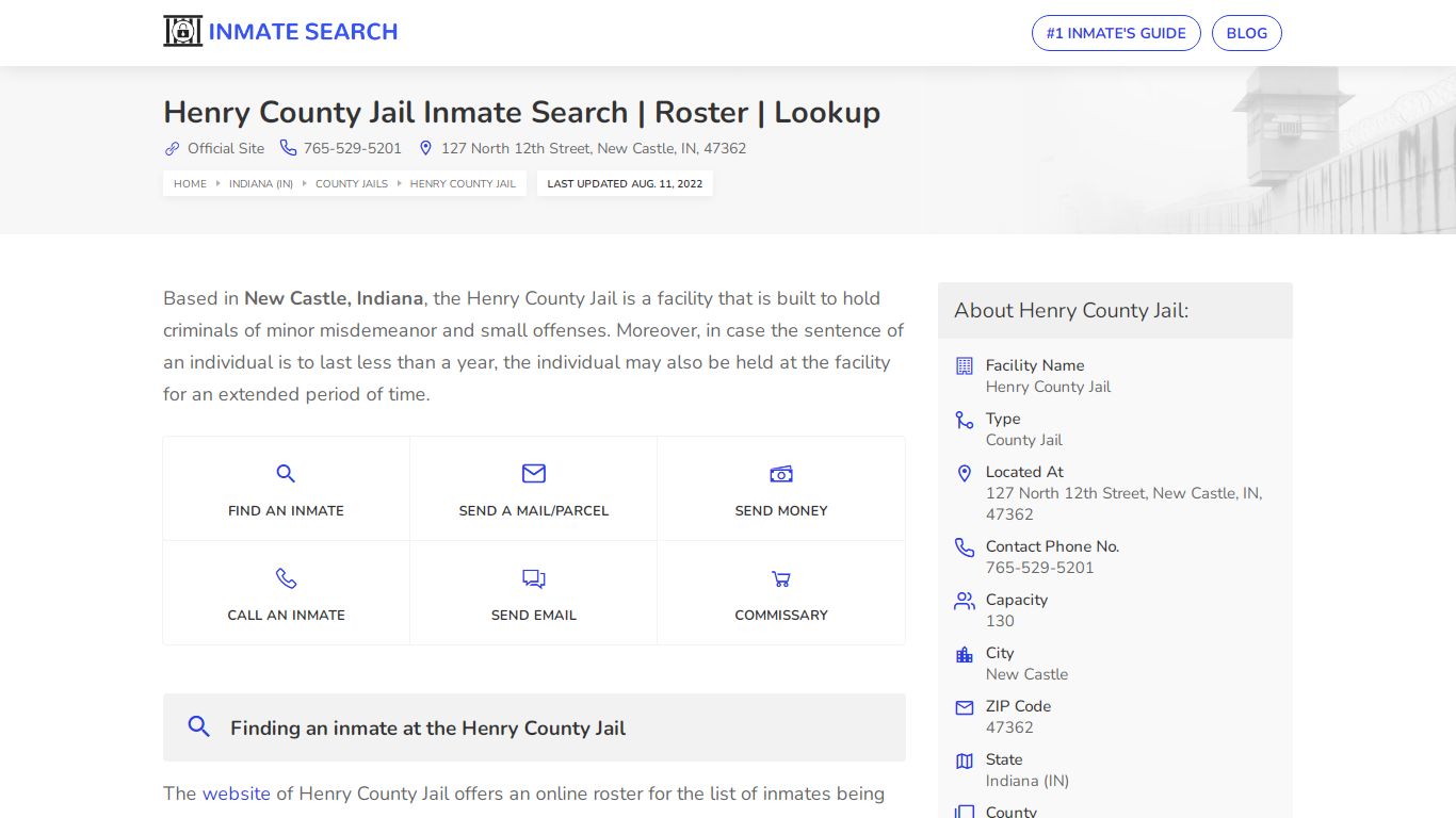 Henry County Jail Inmate Search | Roster | Lookup